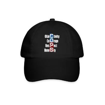 Support Cops Polizei Polizist Unterstützer - Baseballkappe - Schwarz/Schwarz - Vorne