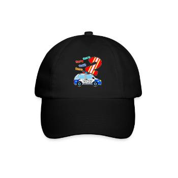PolizeiAuto 2 - Baseballkappe - Schwarz/Schwarz - Vorne