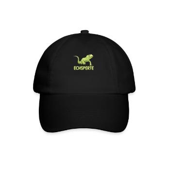 Echsperte Echse Experte Gecko Reptil - Baseballkappe - Schwarz/Schwarz - Vorne