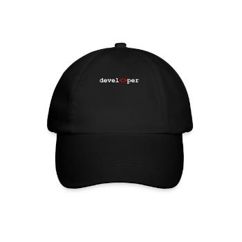 Developer Entwickler Programmierer - Baseballkappe - Schwarz/Schwarz - Vorne