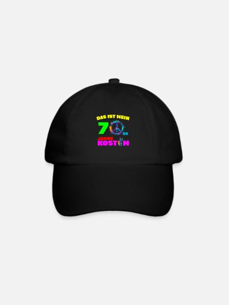 Mein 70er Jahre Kostüm - Baseballkappe - Schwarz/Schwarz
