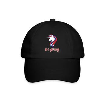 Isi Going islandpferd t shirt - Baseballkappe - Schwarz/Schwarz - Vorne