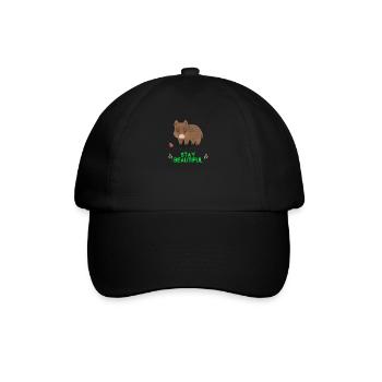 Süßes niedliches Wildschwein Waldtier Waldtiere - Baseballkappe - Schwarz/Schwarz - Vorne