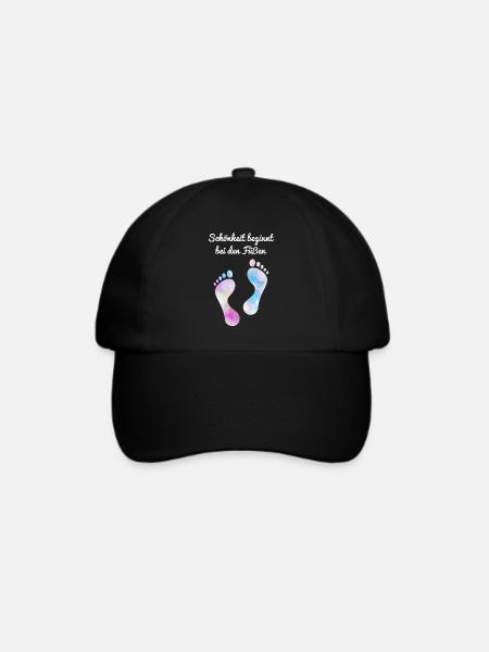 Fußpflege Pediküre Podologe Nagelstudio Geschenk - Baseballkappe - Schwarz/Schwarz
