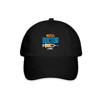 doktor, arzt, medizin, student, doktortitel - Baseballkappe - Schwarz/Schwarz - Vorne