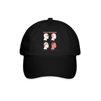 Kopfschmerzen Angeln Angler Fischer - Baseballkappe - Schwarz/Schwarz - Vorne