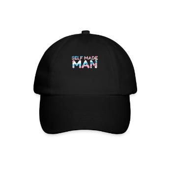 Self Made Transgender Man - Baseballkappe - Schwarz/Schwarz - Vorne