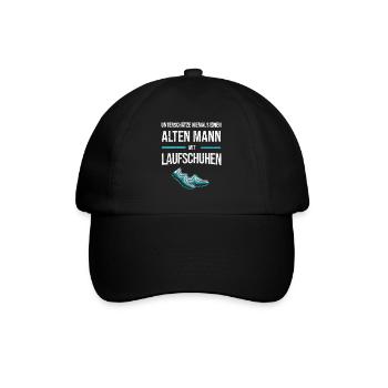 Marathonläufer Marathon Laufgruppe Läufer Geschenk - Baseballkappe - Schwarz/Schwarz - Vorne