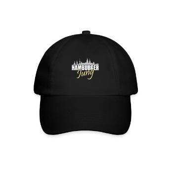 Hamburger Jung - Baseballkappe - Schwarz/Schwarz - Vorne