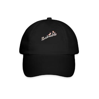Wolle Stricken - Baseballkappe - Schwarz/Schwarz - Vorne
