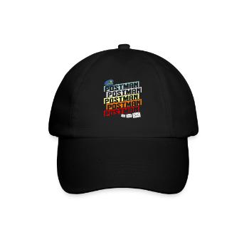 Post Briefträger Post Spruch Brief Postbote Gesche - Baseballkappe - Schwarz/Schwarz - Vorne