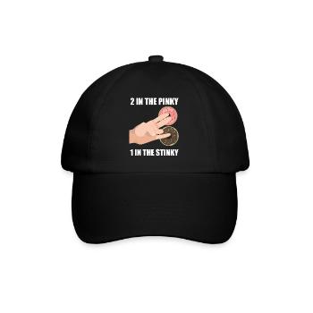 Donut 2 In The Pinky 1 In The Stinky Donuts Sex - Baseballkappe - Schwarz/Schwarz - Vorne
