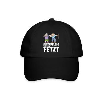 Altenpflege Pflegekraft Seniorenheim Dabbing - Baseballkappe - Schwarz/Schwarz - Vorne