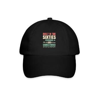 Hergestellt In Den 60er Jahren Geschenk - Baseballkappe - Schwarz/Schwarz - Vorne