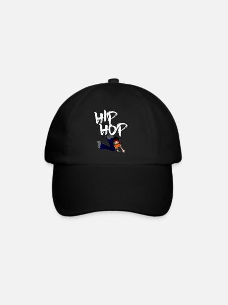 Hip Hop im dunklem Design - Baseballkappe - Schwarz/Schwarz