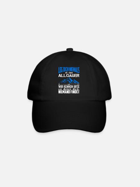 Allgäuer Berge Allgäu Bayern Spruch Geschenkidee - Baseballkappe - Schwarz/Schwarz