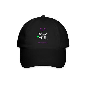 Hund Hund Hund Hund Hund - Baseballkappe - Schwarz/Schwarz - Vorne