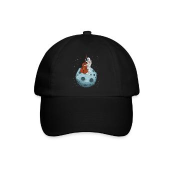 Kontrabass Geschenk Astronaut Big Band Kontrabass - Baseballkappe - Schwarz/Schwarz - Vorne