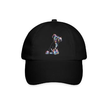 Chinesische geometrische Hemden mit Haube - Baseballkappe - Schwarz/Schwarz - Vorne