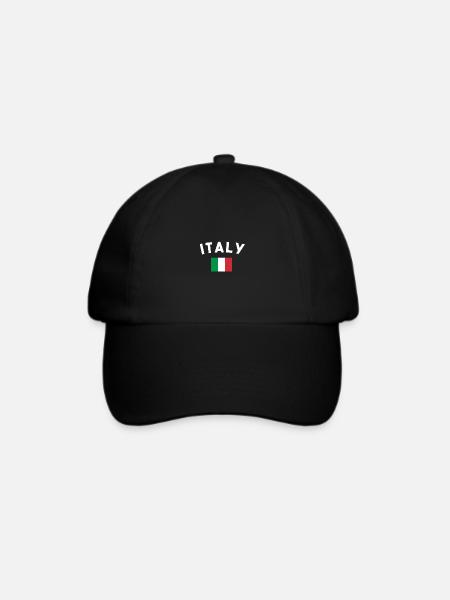 Lustiger italienischer Spruch Italien Geschenk - Baseballkappe - Schwarz/Schwarz