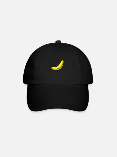 Banane - Baseballkappe - Schwarz/Schwarz