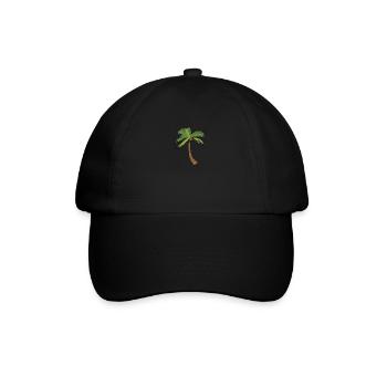 Palme Kokuspalme Kokosnuss - Baseballkappe - Schwarz/Schwarz - Vorne