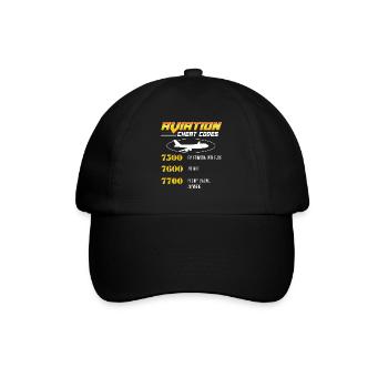Aviation Cheat Codes Geschenk, Aviation Geschenk, - Baseballkappe - Schwarz/Schwarz - Vorne
