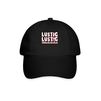 lustig lustig tralalalala Weihnachten Geschenkidee - Baseballkappe - Schwarz/Schwarz - Vorne