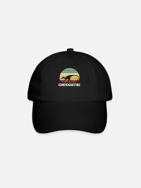Compsognathus - Baseballkappe - Schwarz/Schwarz