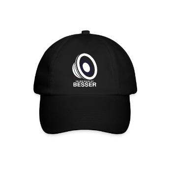 Lautsprecher selber bauen Bass Hifi Geschenk Box - Baseballkappe - Schwarz/Schwarz - Vorne