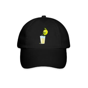 Zitrone - Baseballkappe - Schwarz/Schwarz - Vorne