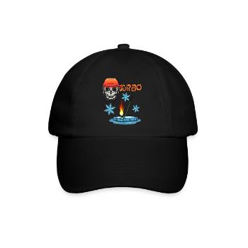 Hockey Winter Wintersport Winterzeit Sport Skull - Baseballkappe - Schwarz/Schwarz - Vorne