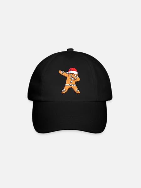 Tupfen Lebkuchen Santa Weihnachten - Baseballkappe - Schwarz/Schwarz