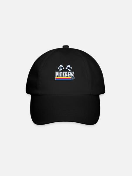 Pit Crew Racing Car Driver Gift Idea Pit Crew - Baseballkappe - Schwarz/Schwarz
