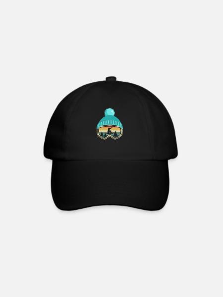 Snowboard Snowboarding Snowboarder Geschenk - Baseballkappe - Schwarz/Schwarz
