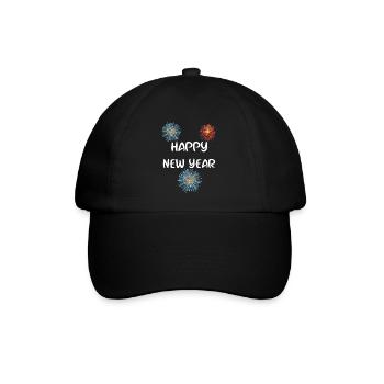 Neues Jahr frohes neues Jahr - Baseballkappe - Schwarz/Schwarz - Vorne