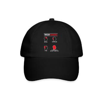 Physik Types of headaches Quantenmechanik lustig - Baseballkappe - Schwarz/Schwarz - Vorne