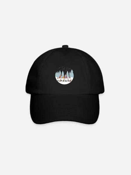 Weihnachten Garten Zwerge Xmas Weihnachtsmann - Baseballkappe - Schwarz/Schwarz