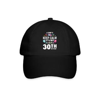30. Geburtstag - Baseballkappe - Schwarz/Schwarz - Vorne
