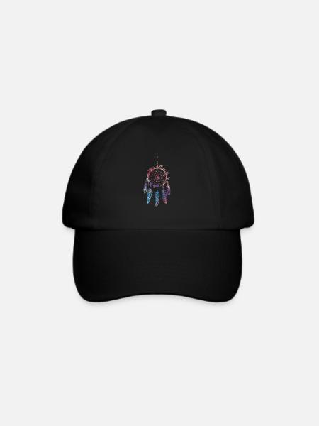 Traumfänger Indianer - Baseballkappe - Schwarz/Schwarz