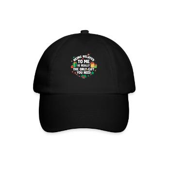Weihnachten Lustig Weihnachtsgeschenk - Baseballkappe - Schwarz/Schwarz - Vorne