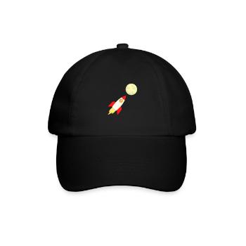 Bitcoin to the moon - Baseballkappe - Schwarz/Schwarz - Vorne