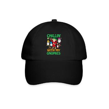 Frohe Weihnachten, Frohe Weihnachten, Frohe Weihnachten - Baseballkappe - Schwarz/Schwarz - Vorne