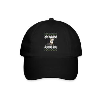 Frohe Weihnachten das Scheißhaus war voll - Baseballkappe - Schwarz/Schwarz - Vorne