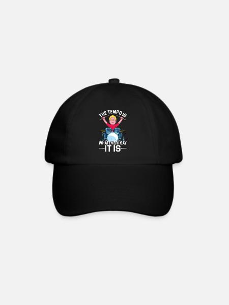 Schlagzeug Schlagzeuger - Baseballkappe - Schwarz/Schwarz