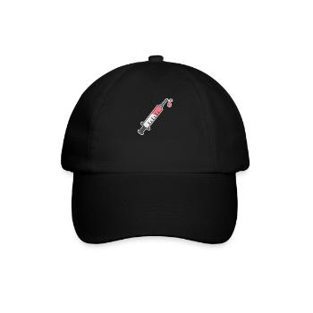 Spritzendesign für Menschen, die im Krankenhaus - Baseballkappe - Schwarz/Schwarz - Vorne