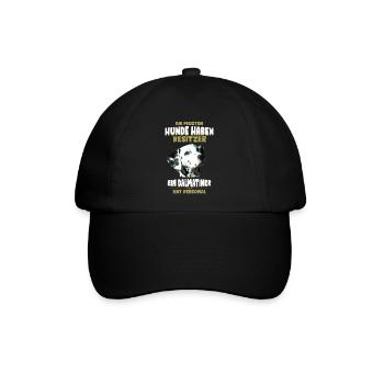 Dalmatiner Tshirt - Dalmatiner Hund Shirt - Baseballkappe - Schwarz/Schwarz - Vorne