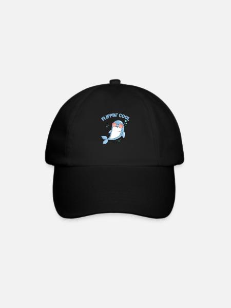 Delfin - Baseballkappe - Schwarz/Schwarz