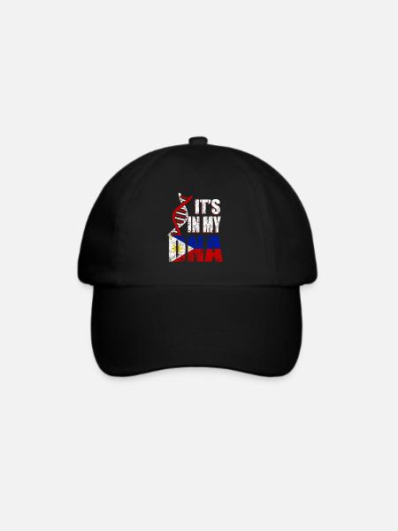 Philippinische DNA - Baseballkappe - Schwarz/Schwarz