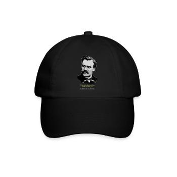 Zitat Friedrich Nietzsche - Baseballkappe - Schwarz/Schwarz - Vorne